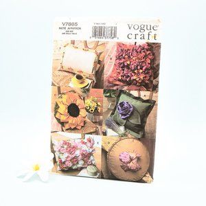 Vintage Vogue V7865, Floral Pillows Vogue Craft Sewing Pattern